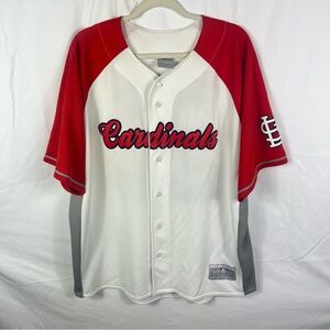 Genuine Merchandise St Louis Cardinals Button-Up Baseball Jersey Freese